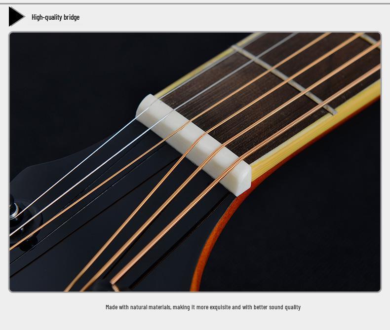 Hongmian SD222 Solid Wood 41-Inch Acoustic Guitar - Steel String, Western Style, Iconic Domestic Brand