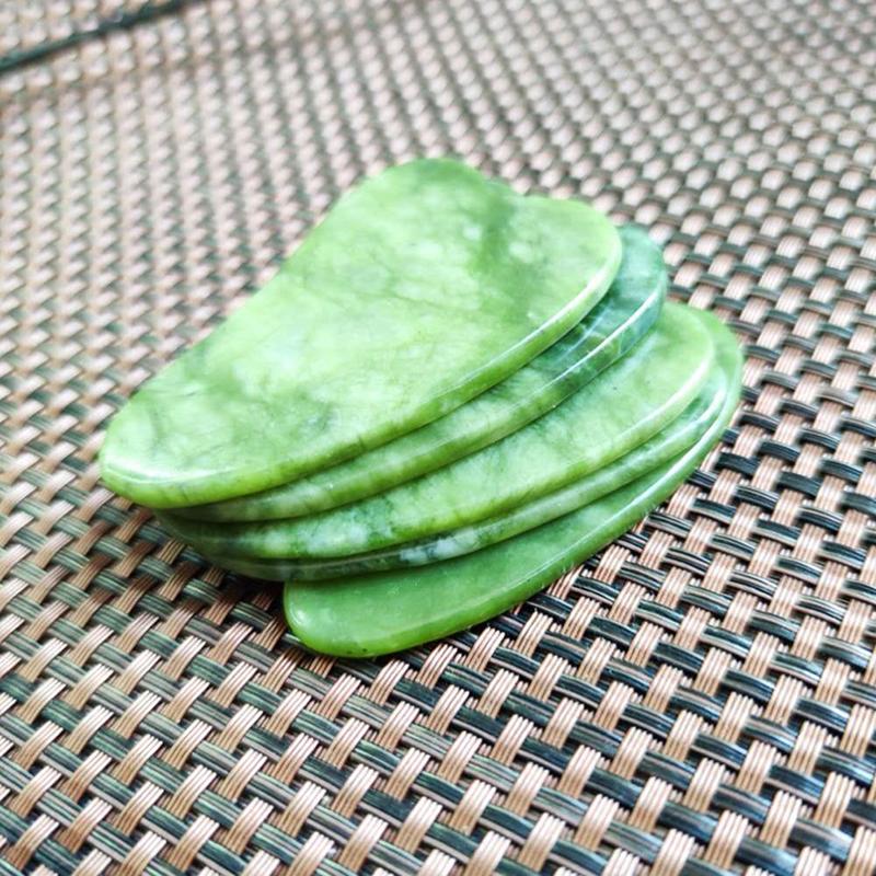 Gua Sha Board Scraper Natural Jade Stone Guasha Massage Tool Care Healthy New