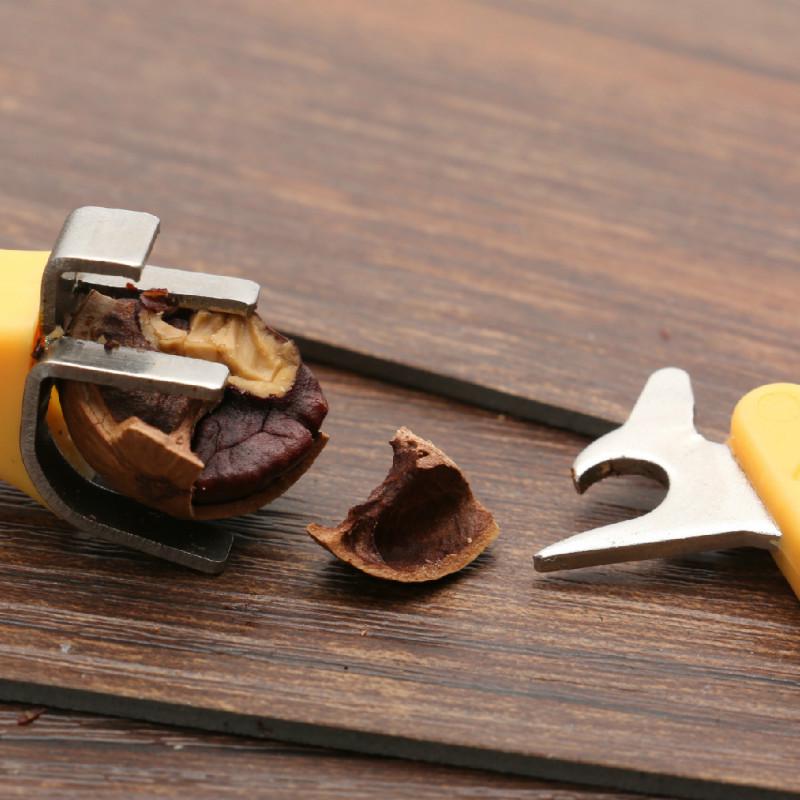 Clipe de noz-pecã de aço inoxidável, ferramenta multifuncional para descascar nozes, quebra-nozes prático
