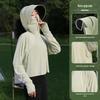 Women's Summer 2024 UV Protection Ice Silk Cycling Cardigan – Black Glue Original Yarn, Lightweight, and Breathable.