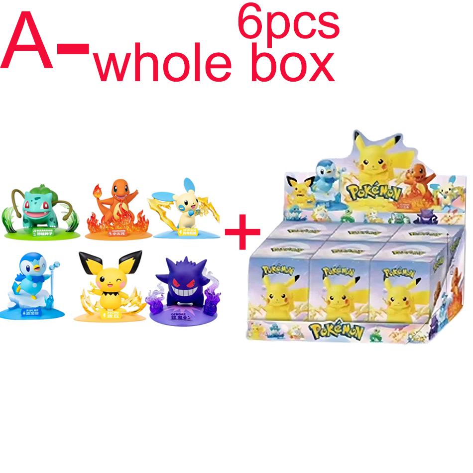 12Pcs Pokemon Action Figure Blind Box Pikachu Anime Models Desktop Decoration Kids Gift