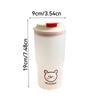 650Ml Cute Plastic Milk Coffee Cup With Lid Travel Sport Portable Large Capacity Water Cup Tumbler For Kids Adult
