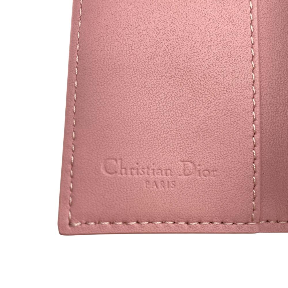 Dior S0983ONMJ 4-stitch quilting My Dior Aster lambskin Canage Key holder  pink lambskin Used