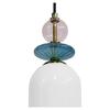 Lampa Wisząca Dekoracyjna Biały Szklany Klosz Ozdobne Elementy 1Xe27 15W Tropea Light Prestige