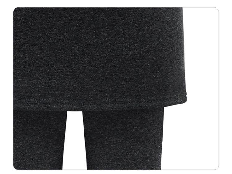 Women's Plus Size Fleece-Lined Hip-Wrap Culottes Leggings - Warm, Slimming, Small Leg Fit for Autumn/Winter
