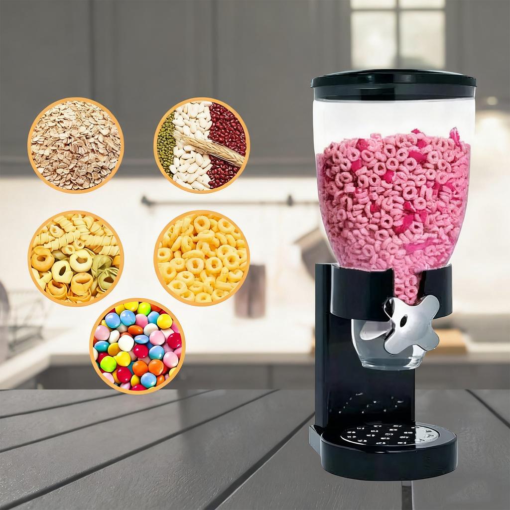 Food Storage Dispenser Plastic Food Storage Grain Distributor Rotating Knob Candy Dispenser for Candy Nuts Grains Granola Snack
