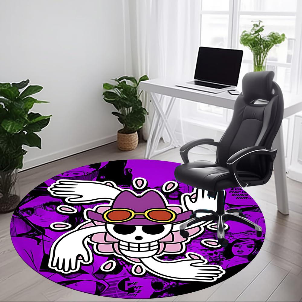 

1pc One Piece Skull Office Round Area Rug, Under Office Chairs Bedroom Living Room Home Decor a1022161 80cm by 80cm