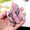 Natural Rose Lapis Crystal Rose Quartz Red Mica Hexagonal Single-point Energy Stone Pendant Crystal Column