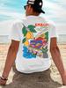 Plus Size Unisexs 100 Cotton Tshirt Mediterranean Scenery Travel Souvenir Summer Crew Neck Casual Top