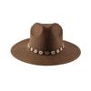 European and American Versatile Bell-shaped Big Edge Shell Jazz Top Hat Women's Spring and Summer Outdoor Beach Sunscreen Panama Straw Hat