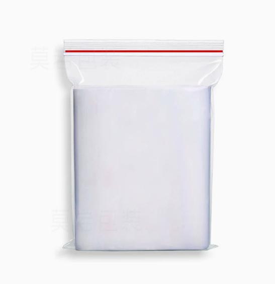 Clear Resealable Plastic Bags with Red, Self-Sealing Zipper Lock Bags, 2030cm, 100 Pack, Thick, for Jewelry, Small Items and Storage