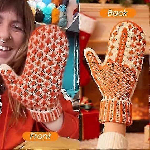 The Naughty List Mittens | Cozy Knit with a Hidden Attitude, Hand Knitted Hidden Middle Finger Winter Warm Mittens for Womenzz55