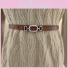 Leather Waist Handcrafted Belt For Women Alloy Clasp Designed Casual Wear Formal