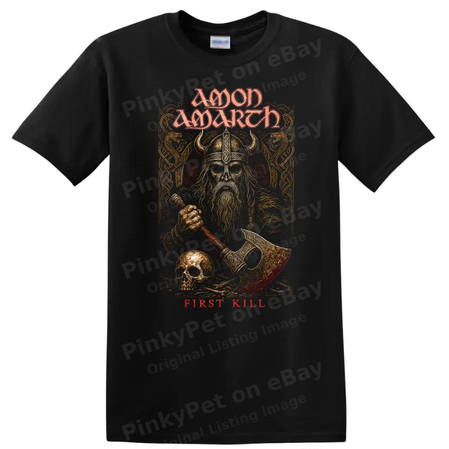 Viking Warrior T Shirt Retro Rock Heavy Metal Album Cover First Kill Tee