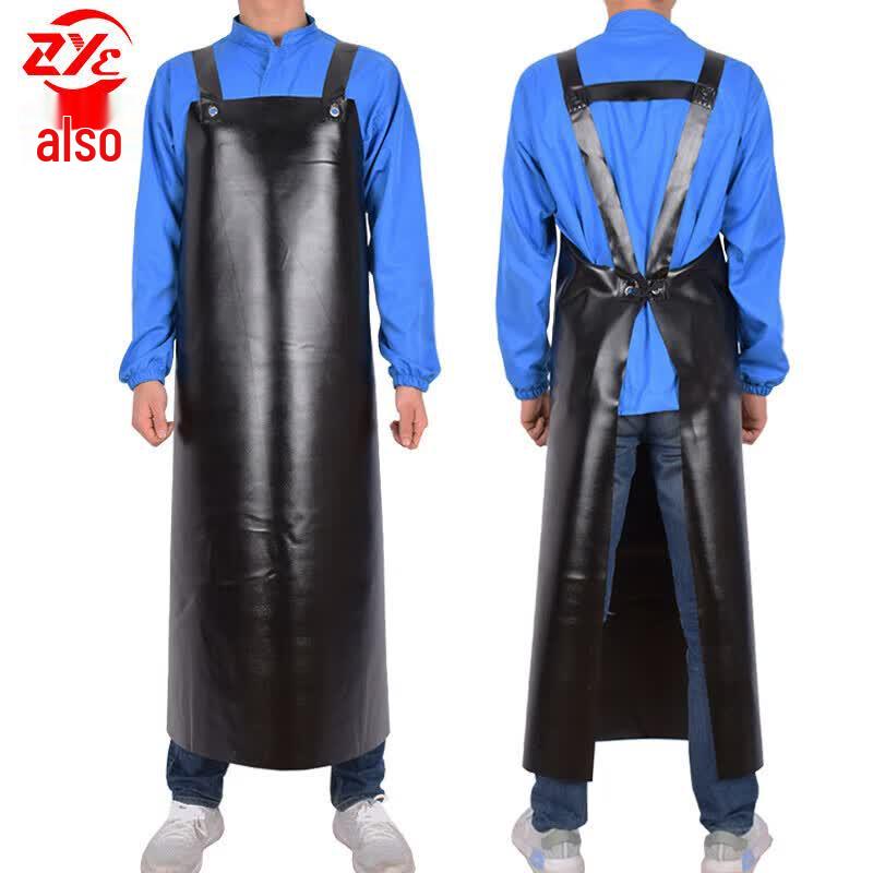 BJ Heavy-Duty Industrial Waterproof Chemical Apron чёрный