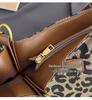 Large-Capacity Leopard Print Tote Bag - Women's Versatile Retro Shoulder Bag