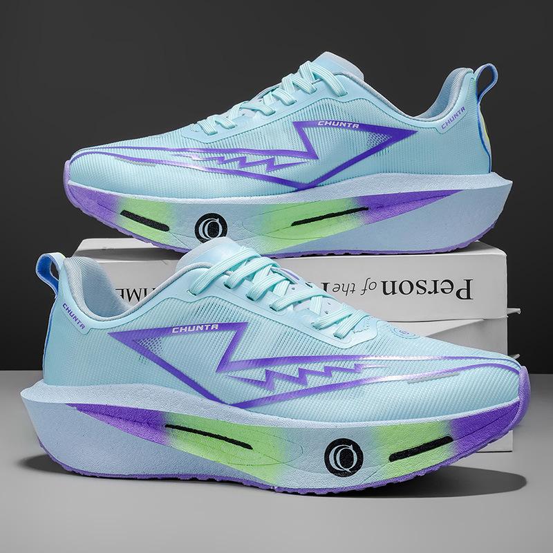 Summer male and female students physical examination racing shoes single net breathable marathon carbon board sports shoes men's shoes