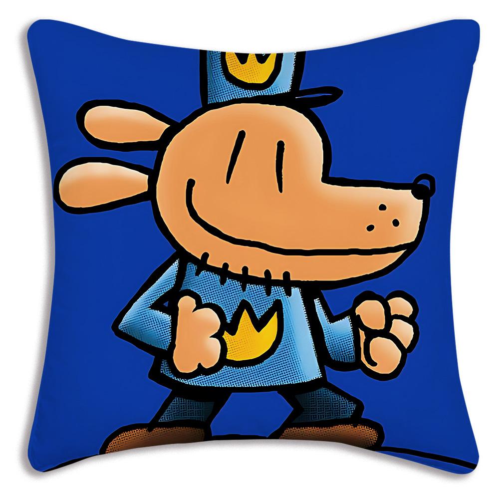 Anime For D-Detective Dog Pillow Covers Cartoon Sofa Decorative Home Double-sided Printing Short Plush Cute Cushion Cover