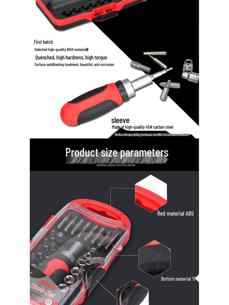 Multifunctional Ratchet Wrench & Socket Repair Tool Set