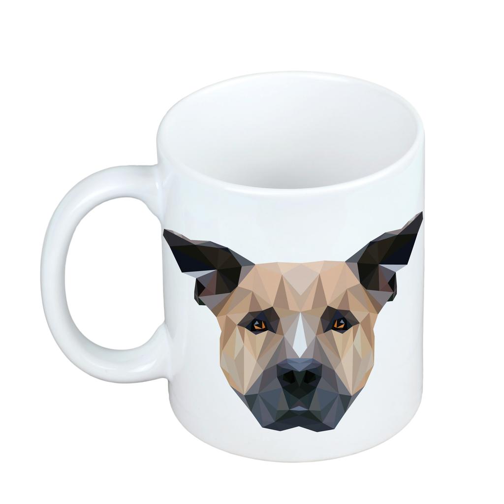 Staffordshire Bull Terrier, Staffik, Staffi -Kubek Ze Zdjęciem I Napisem Geometryczny Pies Art-Dog