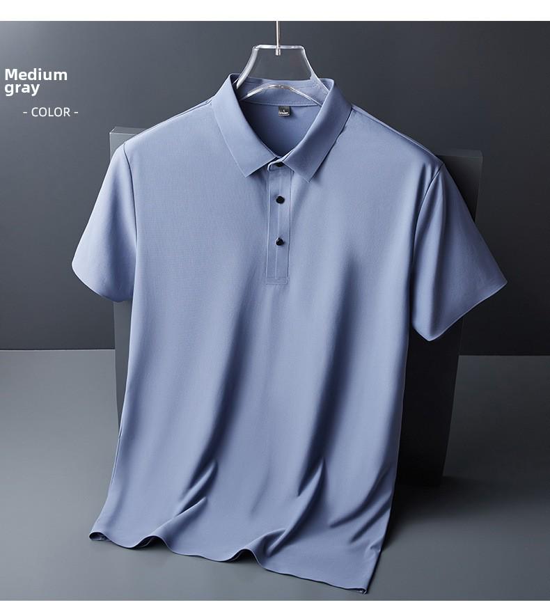 Herren 2024 Ice Silk Seamless Poloshirt - Kurzarm-Business-T-Shirt