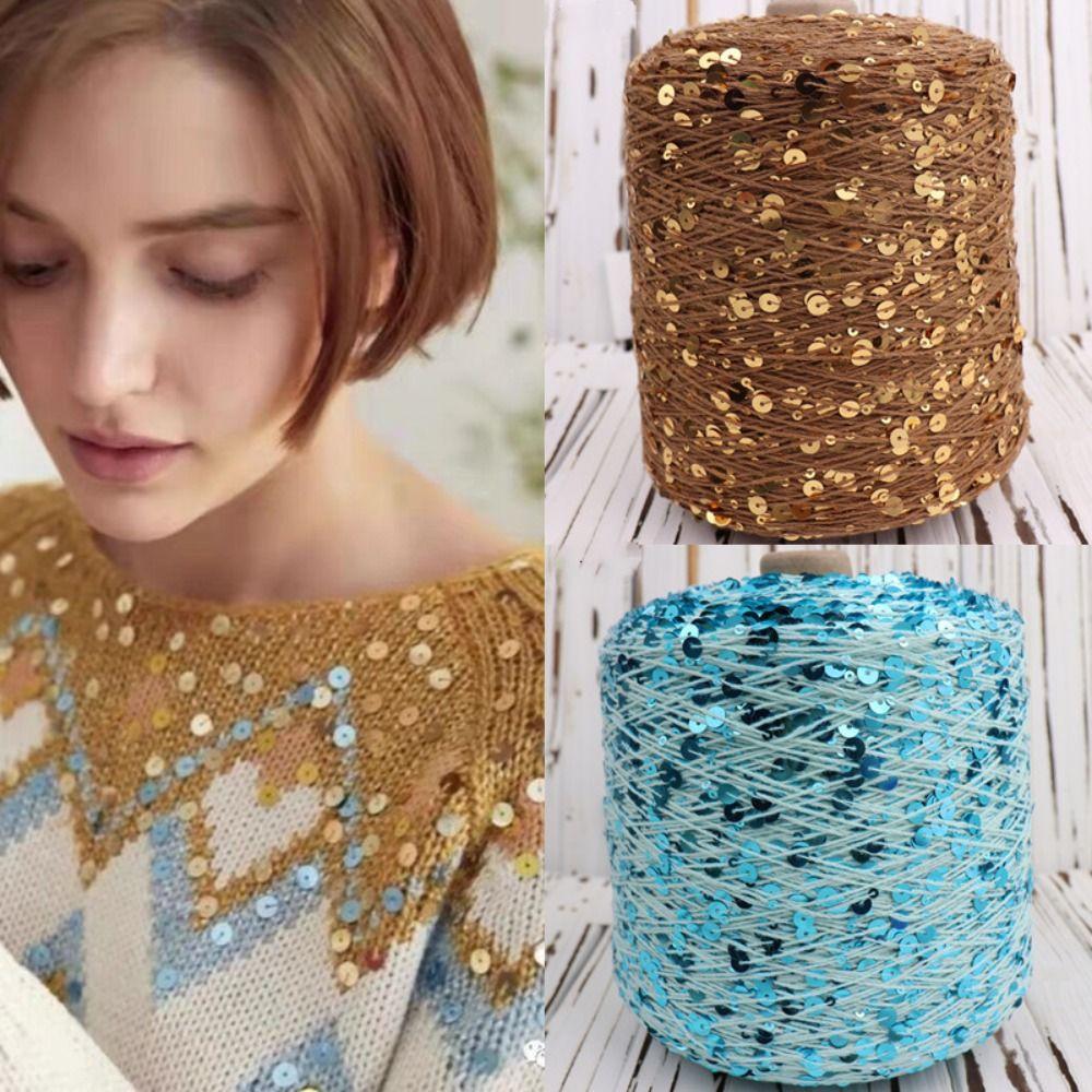 With Sequin Scarf Hat Shoe Knitting Wool Garment Accessories Sequin Yarn Knitting Yarn Thread