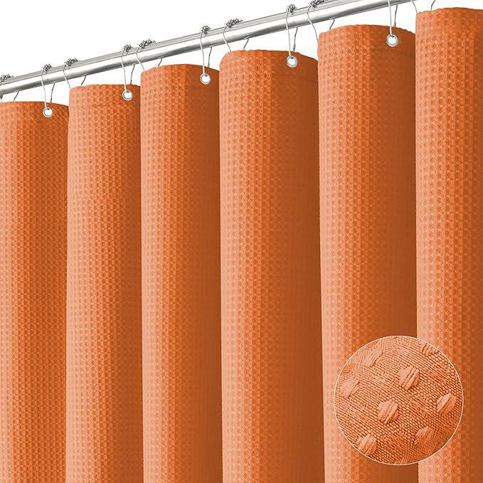 Waterproof Multi-Color Waffle Shower Curtain - Cross-Border Bestseller