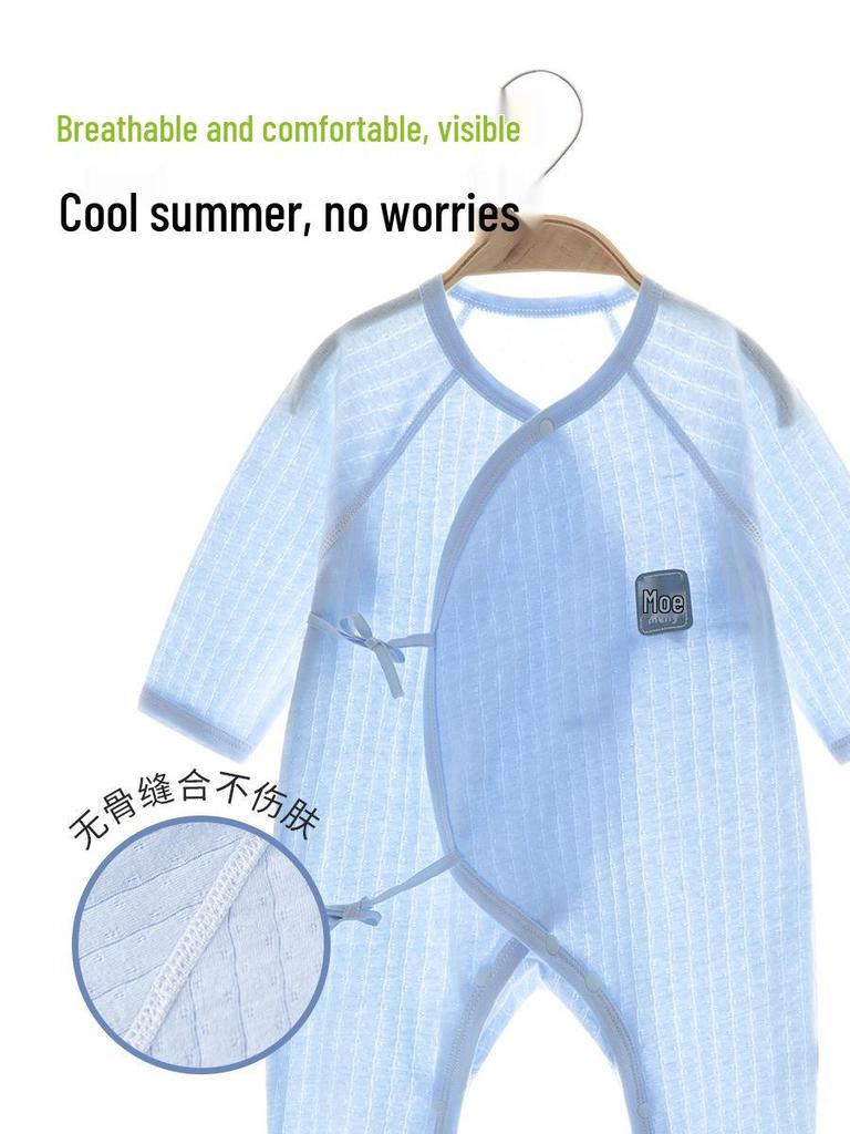 Newborn Butterfly Cotton Bodysuit: Lightweight, Soft Summer Romper for 0-9 Months