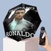 Cristiano Ronaldo Pattern Printed Mini 5 Folds 8 Ribs Compact Umbrella Windproof Waterproof Lightweight Portable Folding