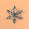 Alloy Rhinestone Snowflake Brooch
