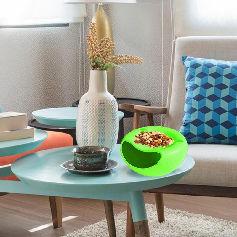 Nut Bowl Snacks Bowl Double Layer Dry Fruit Containers Portable Snack Storage Box Creative Bowl Double Layer Dry Fruit Container