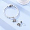 925 Sterling Silver Charms Bead Cool Motorcycle Girl Dangle Fit Original Bracelet DIY Women Jewelry Gift