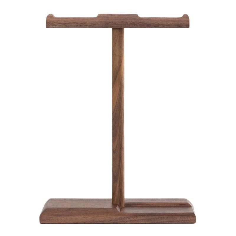 Walnut Wood Headphone Stand with Anti-slip Groove,Universal Desk Holder for Over-ear Gaming Headset,Earbuds Storage Display Rack