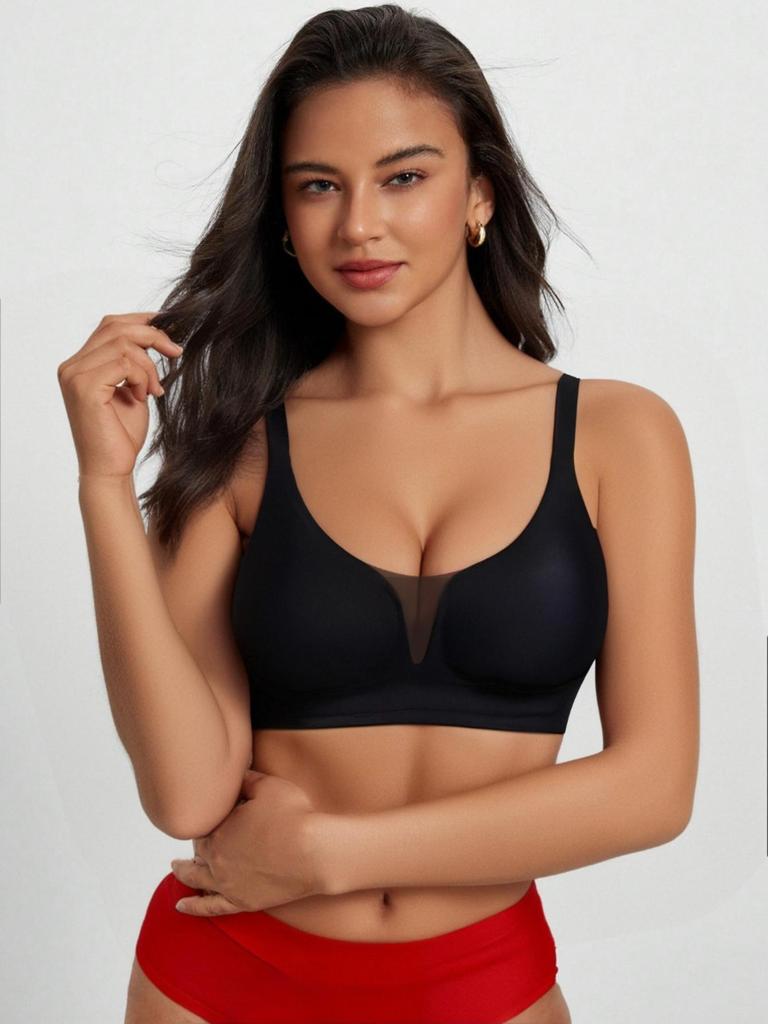 Plus Size Women Wireless Seamless Bralette Push Up Bra No Underwire Comfortable Back Support