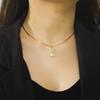 LIKGREAT Major Arcana Tarot Card Necklace Stainless Steel Snake Chain Necklace Vintage Amulet Moon/Sun/Star Tarot Jewelry Gift