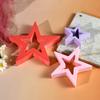 Pack of 3 Creative Hollow Star Silicone Molds Crafting Moulds Silicone Ornament Molds Star Statue Molds Silicone Texture