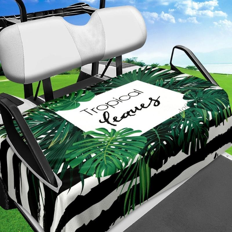 T4MF Golf Cart Seats Cover Premium Polyester Fabric With Quickly Installation Dustproofed Sun Protecting Comfortable