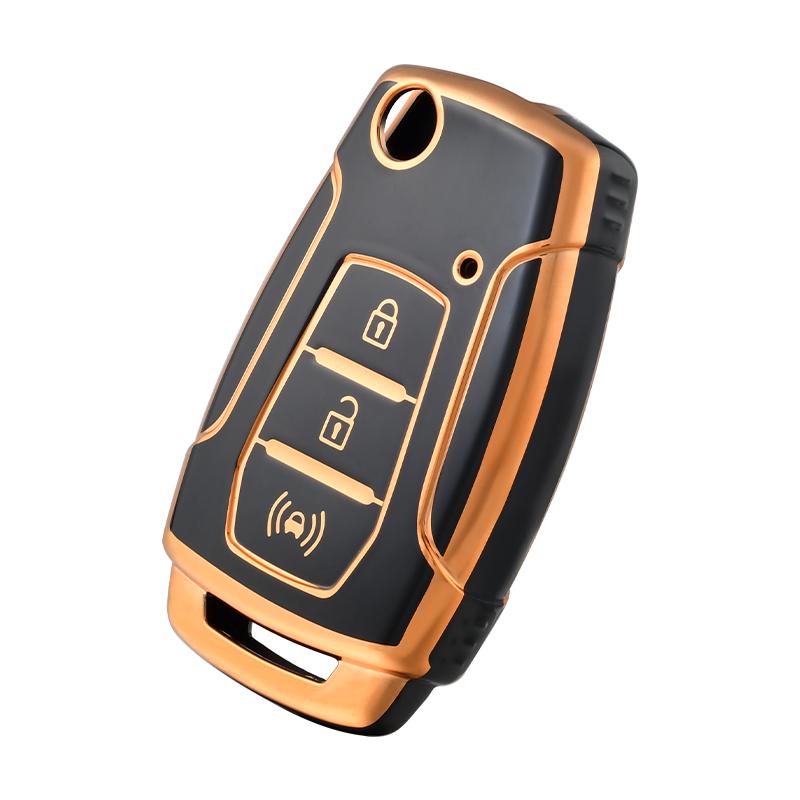 TPU Car Flip Key Case Cover Shell For SsangYong Kyron 2 Sanka Actyon Korando Tivoli 2020 Musso Korea Car Key Fob Bag Accessories