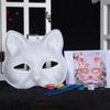 DIY White Peking Opera Fox Mask: Blank Paper Pulp for Kids To Paint
