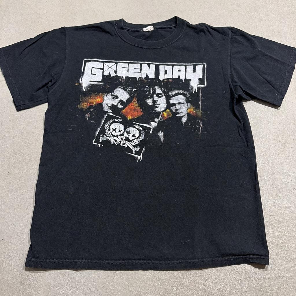 Green Day Shirt Mens Black 2009 Pheonix AZ Tour Rock Band Y2K Concert T-Shirt M