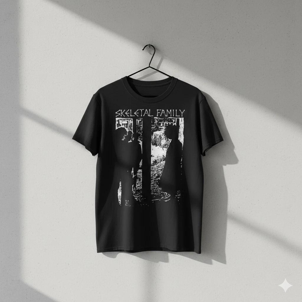Skeletal Family Band T-Shirt Gothic Post-Punk Graphic Tee Black - T901 2XL