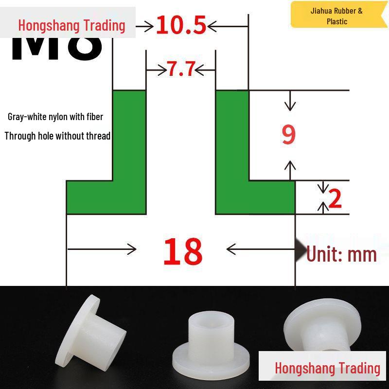 Step T-Shaped Nylon Insulating Bushing Washer, M3-M35 Thread Protection Spacer