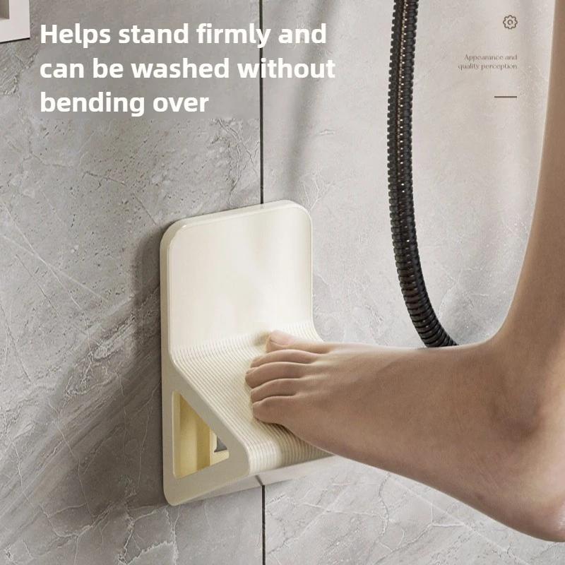 Perforationsfreies Badezimmer, Leicht zu platzierender Fußhocker, Werkzeuge zur Körperreinigung und Badezimmerzubehör zur Fußmassage