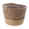 Straw Weaving Flower Plant Basket Grass Planter Indoor Outdoor Garden Pot