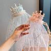 [ZYS]1Pc Sparkly Tulle Hair Accessories Princess Crown  Headbands Pink White Sequin Party Headwear Cute Girl's Dress Up Headband