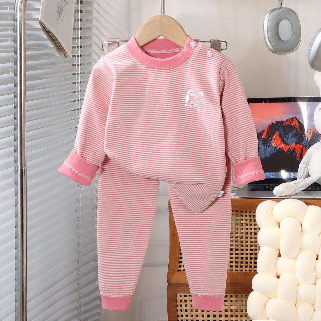 Children's Wool & Silk Thermal Pajama Set - Warm Brushed Underwear for Kids