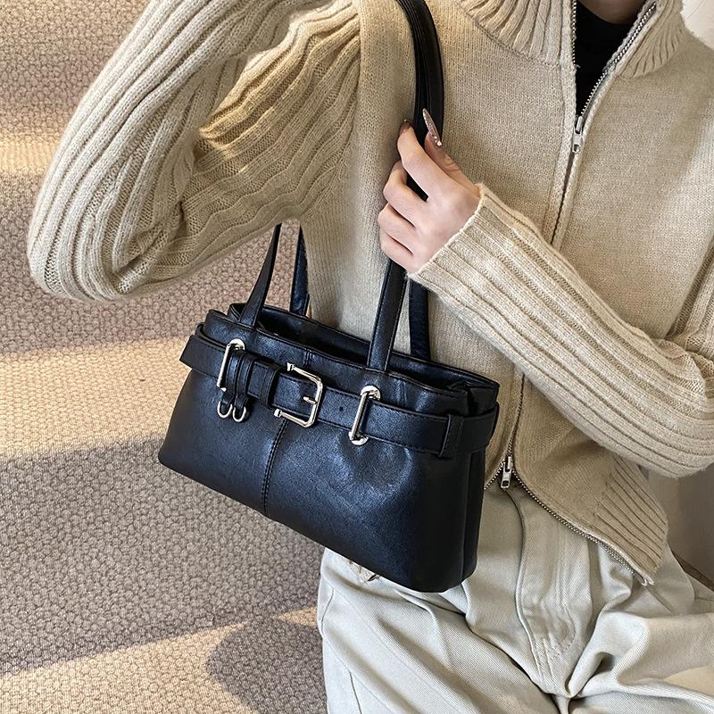 High Quality Retro Versatile Women'S Shoulder Tote Bag Underarm Bag  Handbag Large Capacity Commuter Bag Girl Purse Gift