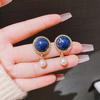 French elegance, high-end pearl super fairy stud earrings, personalized design, niche temperament, versatile and sweet earrings.