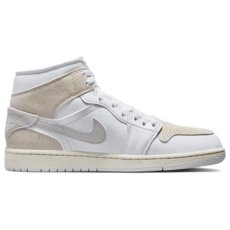 Air Jordan 1 Mid SE Craft Inside Out - Bianco Vela Scarpe da Ginnastica da Uomo Marrone-Legno-Chiaro Grigio Tecnico DM9652-120