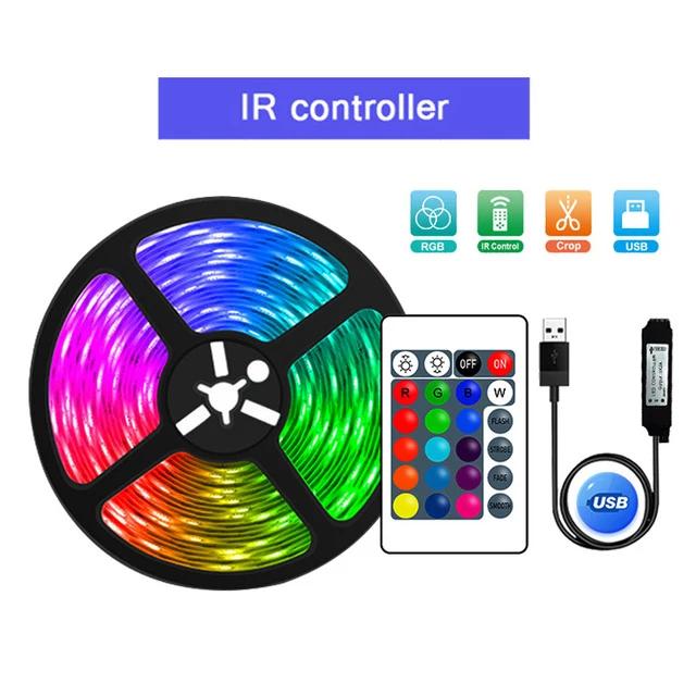 Led Strip Lights USB RGB 5050 LED Light Strip 1M-30M Music Sync App Control Lus Led Flexible Lamp for Room Decor TV Backlight